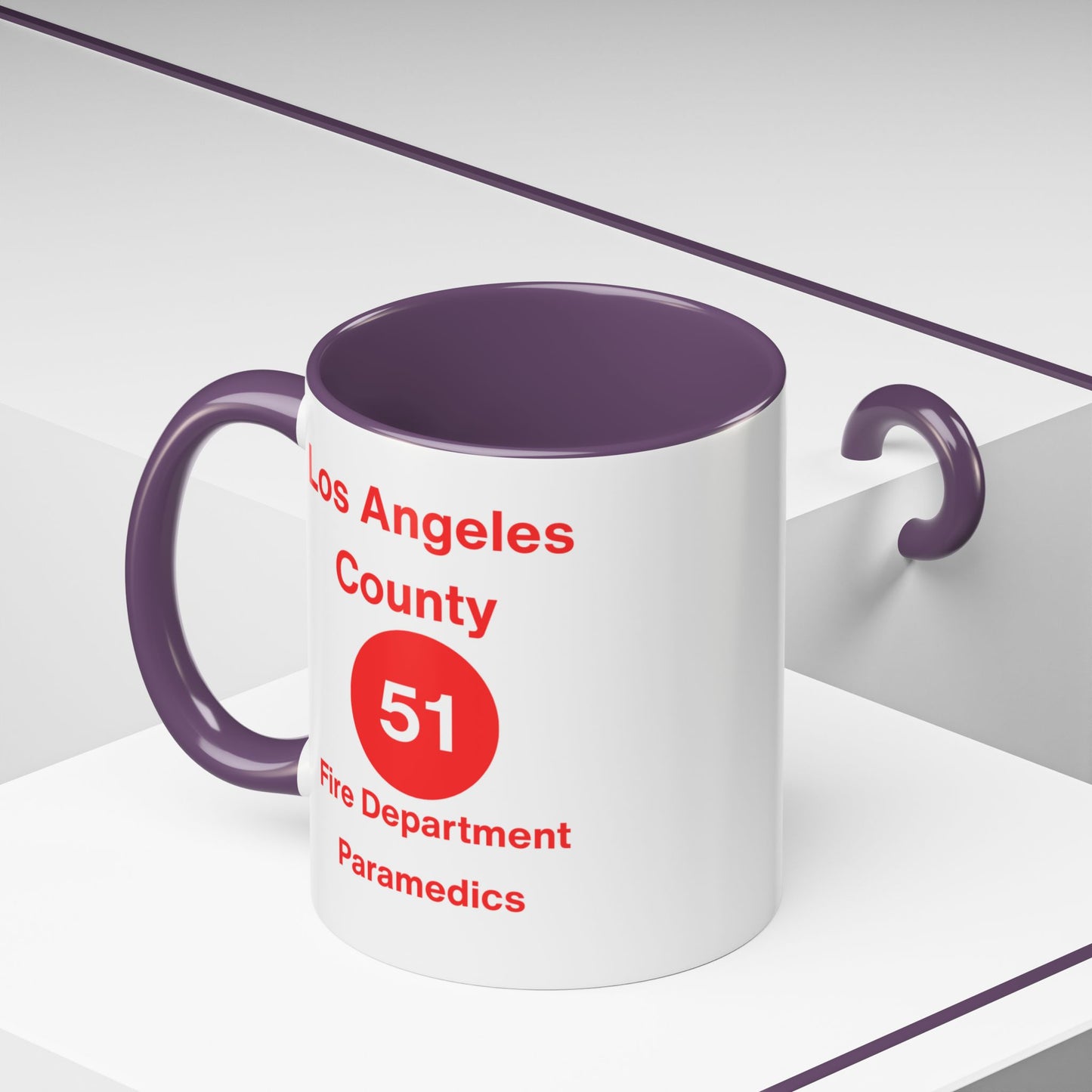 Emergency Paramedic Squad 51 Accent Coffee Mug (11, 15oz)