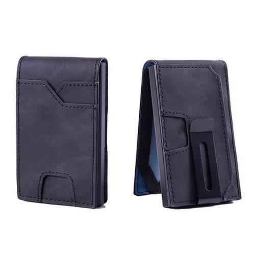 Men's Slim Wallet With Pop Up Card Holder, RFID Blocking, Minimalist