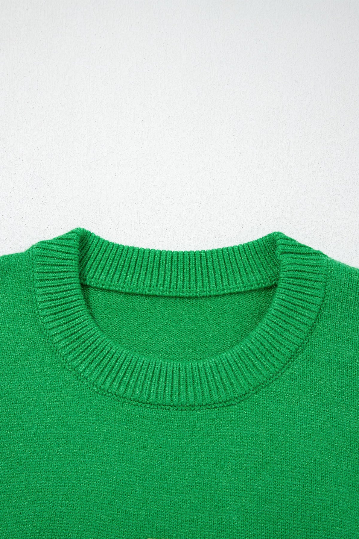 Christmas Dog Textured Patch Embroidered Sweater