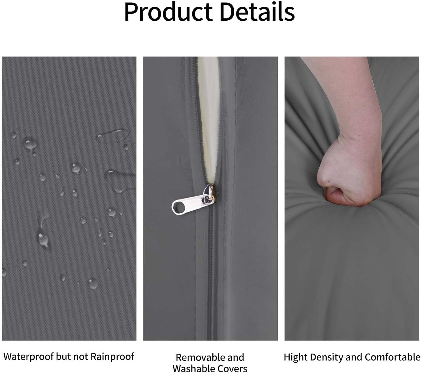 Outdoor Patio Conversation Set - All Weather Gray Sectional.