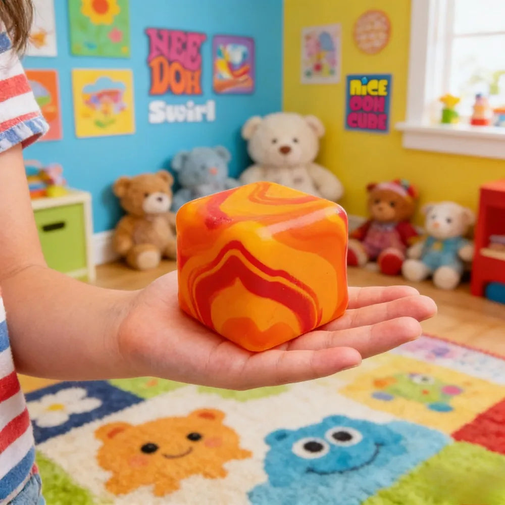 2026 Needoh Nice Cube Sensory Squeeze Toy with Super Solid Squish Stress Relief Anxiety Sensory Tool - 2.17" Cube New