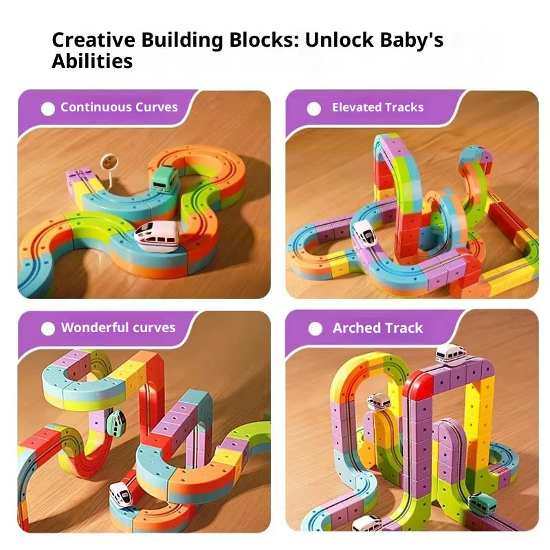 Anti-Gravity Electric Track Set | Snap-Together DIY Railway Building Toy | STEM Educational Gift for Kids