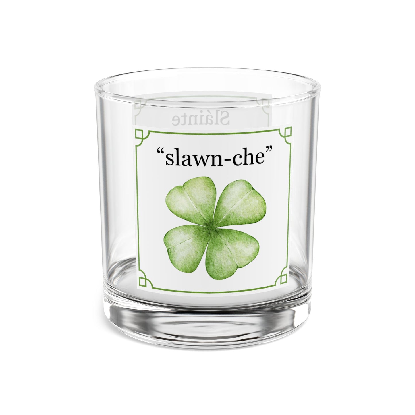 St Patrick's Day - "Slainte" Rocks Glass, 10oz