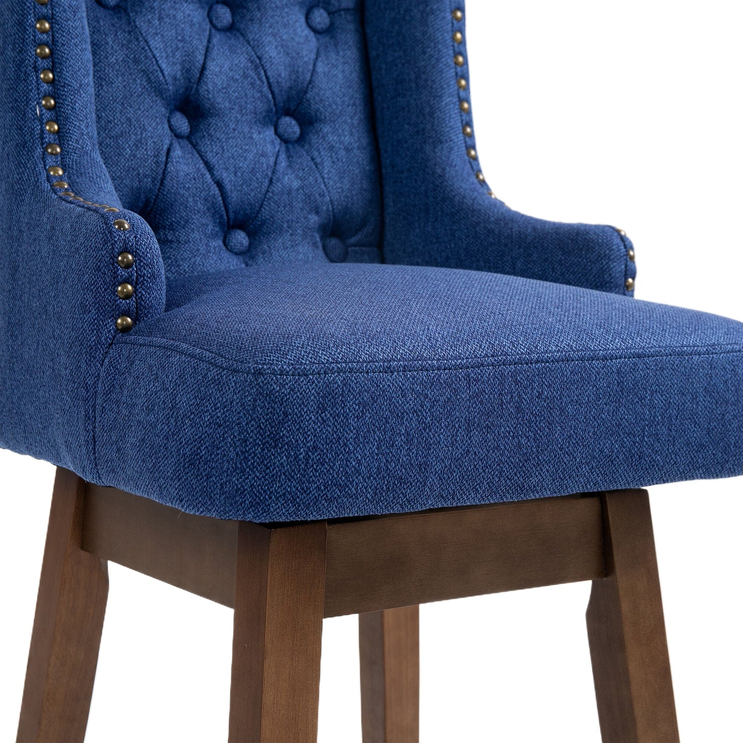 Bar Stools Set of 2 - Counter Height Chairs with Footrest for Kitchen.