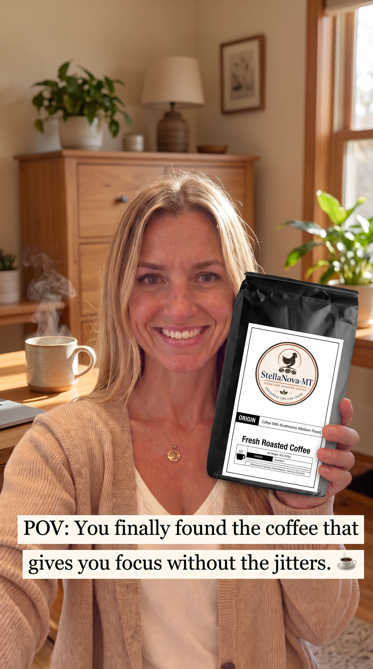 StellaNova-MT Signature Gourmet Roasted Coffee with Mushrooms