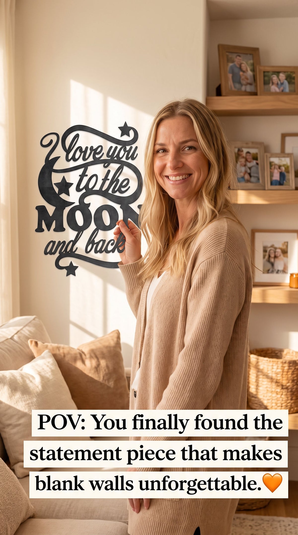 I Love You To The Moon And Back - Metal Wall Art/Decor