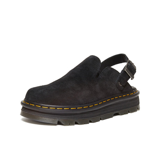 Women's Suede Platform Mules - Slip-On Clogs - Comfortable Sandals.