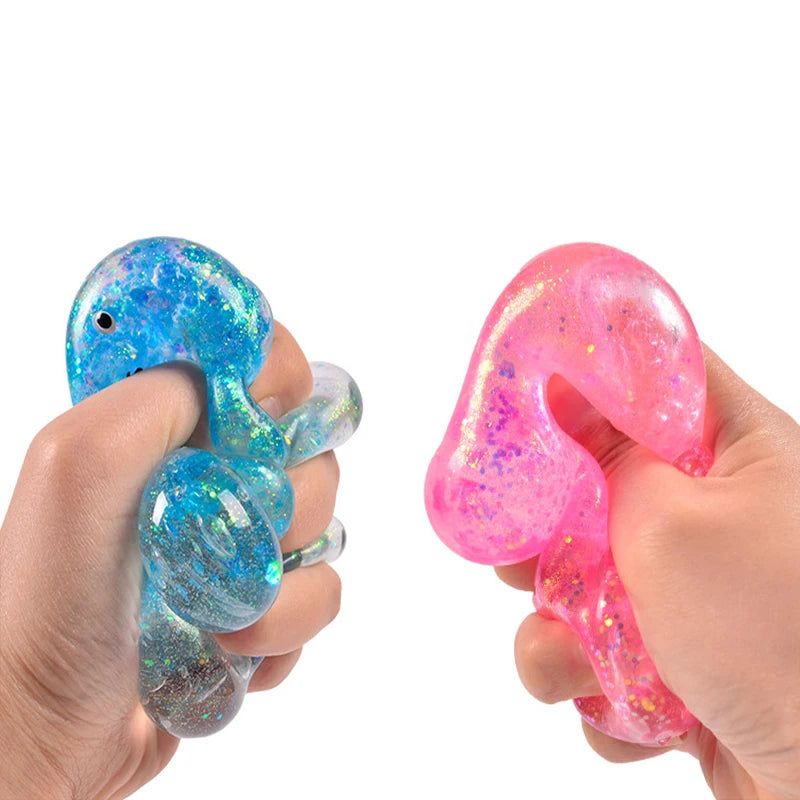 1pcs Random Glitter Gummy Bear Needoh Small Cute Animal Anti Stress