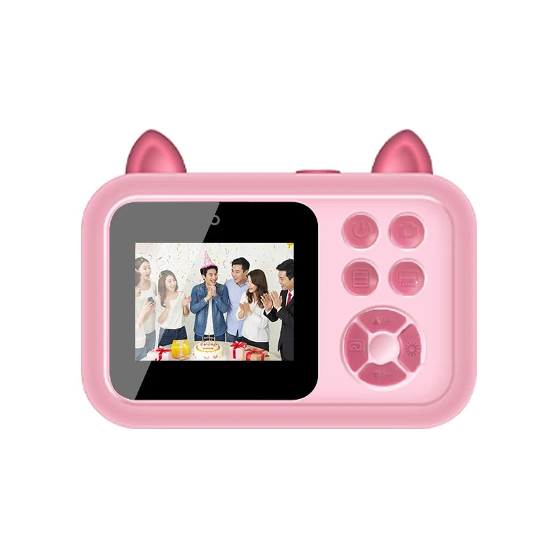 High-Definition Dual-Camera Instant Print Camera with a 2.4-Inch Large