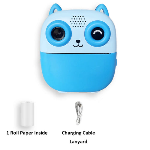 Cute Shape Instant Print Camera, 1080P HD Dual-Lens Camera Instant