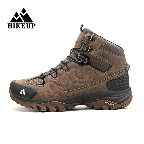 HIKEUP High-Top Men Hiking Boot Winter Outdoor Shoes Lace-Up Non-slip