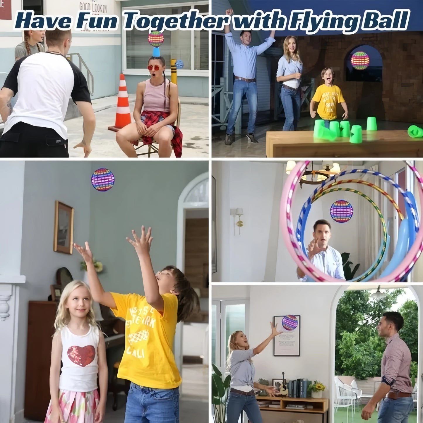 Flying Ball Boomerang Flyorb Magic With LED Lights Drone Hover Ball