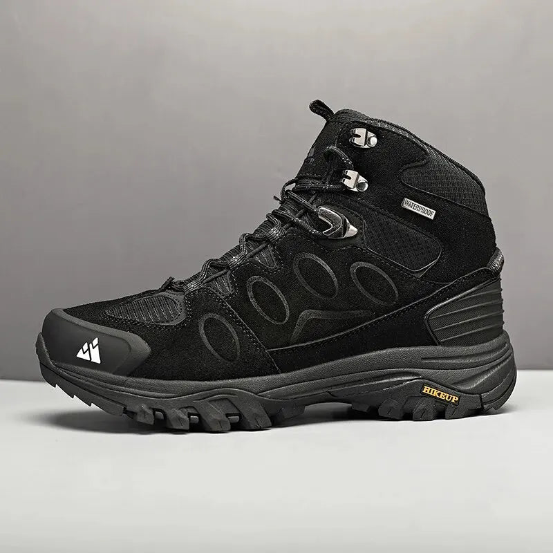 HIKEUP High-Top Men Hiking Boot Winter Outdoor Shoes Lace-Up Non-slip