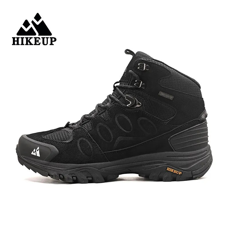 HIKEUP High-Top Men Hiking Boot Winter Outdoor Shoes Lace-Up Non-slip
