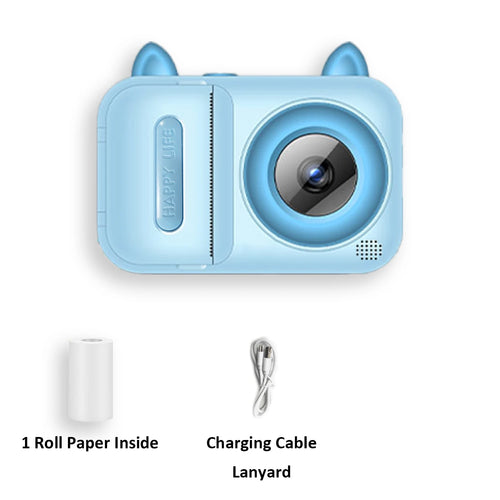 High-Definition Dual-Camera Instant Print Camera with a 2.4-Inch Large