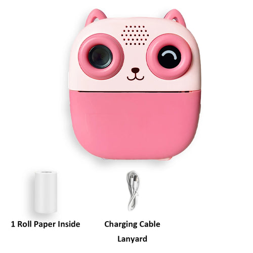 Cute Shape Instant Print Camera, 1080P HD Dual-Lens Camera Instant
