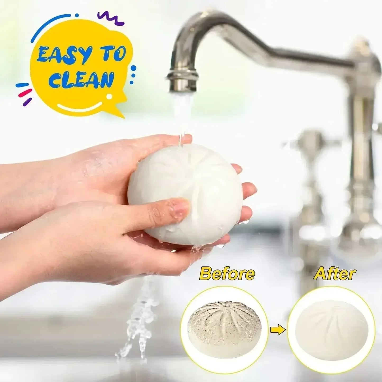 Colorful Dumpling Stress Balls Fidget Sensory Toy Squeeze Dough Ball