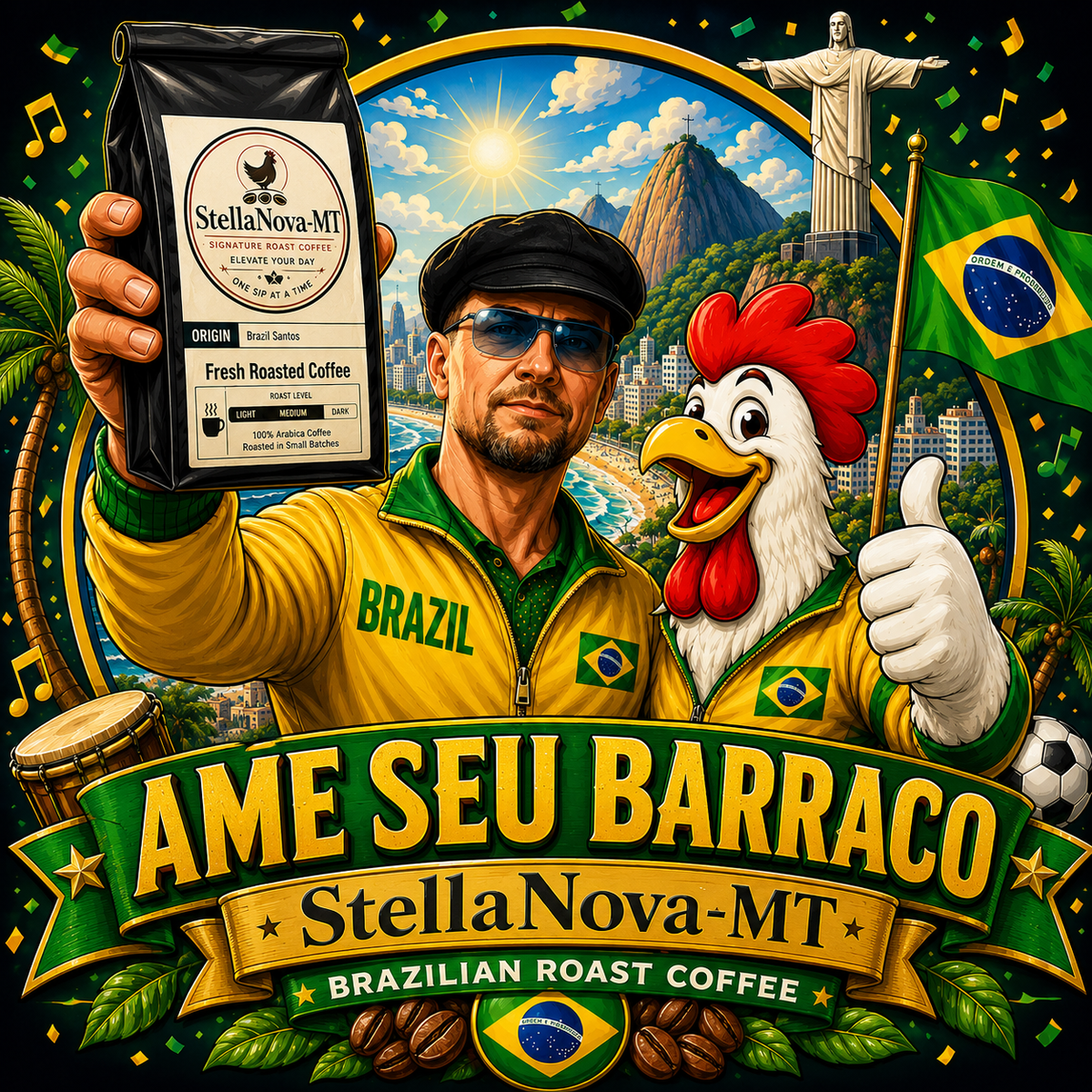 StellaNova-MT Signature Roasted Gourmet Brazil Santos Coffee