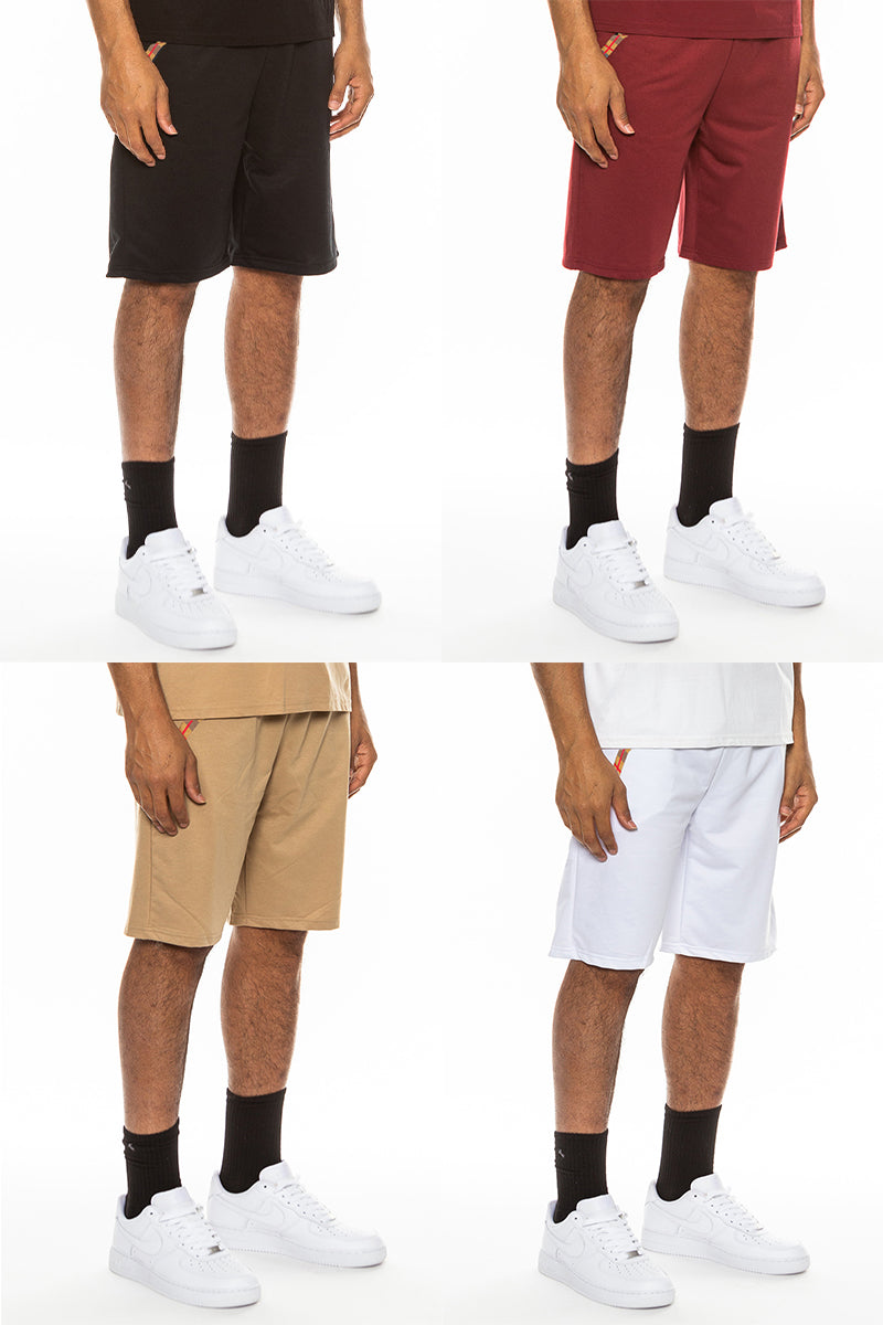 Checkered Men's Detail Shorts EMS4102