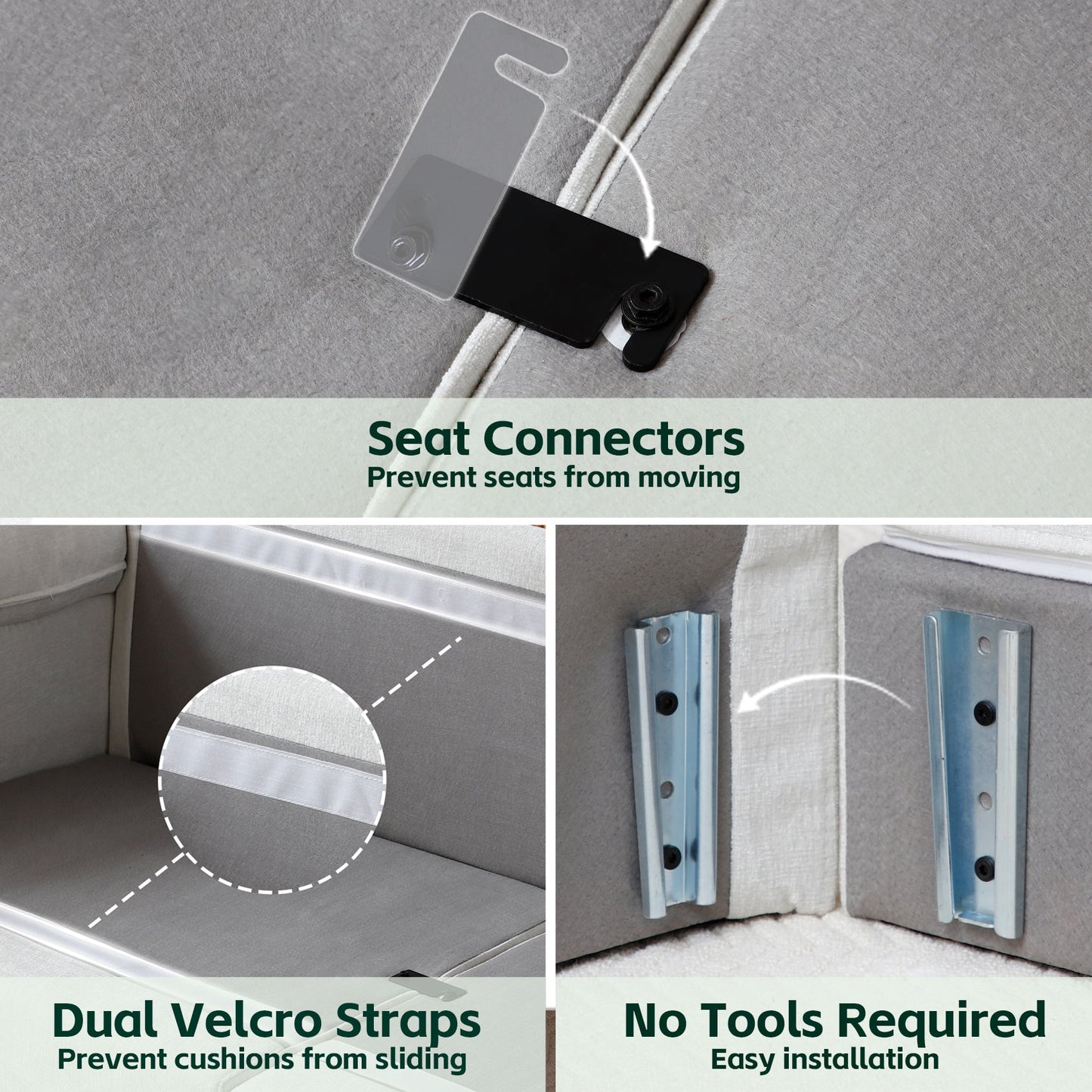 Living Room - Big Loveseat Luxury Couch with Soft Chenille