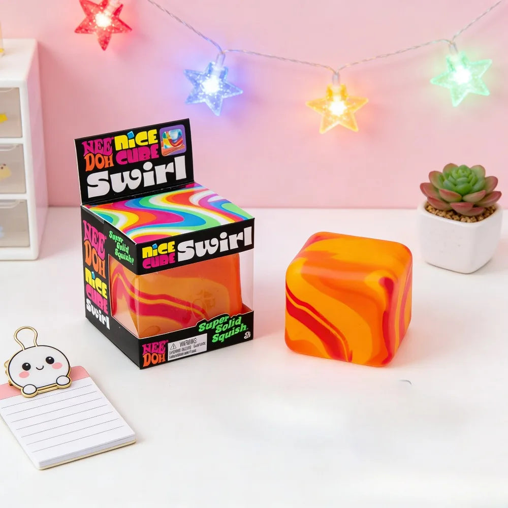 2026 Needoh Nice Cube Sensory Squeeze Toy with Super Solid Squish Stress Relief Anxiety Sensory Tool - 2.17" Cube New