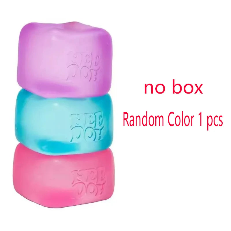 Needoh Squishy Schylling Nice Cube, Sensory Stress Reliever, Fidget Tool, Anti-Anxiety Relief Squeeze Toy For Kids.