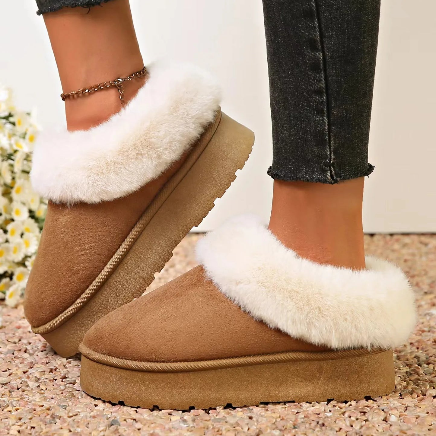 Winter New Women's Thick Sole Sheepskin Wool Anti Slip Snow Boots Fashion Women's Mini Warm Thickened Women's Warm Boots