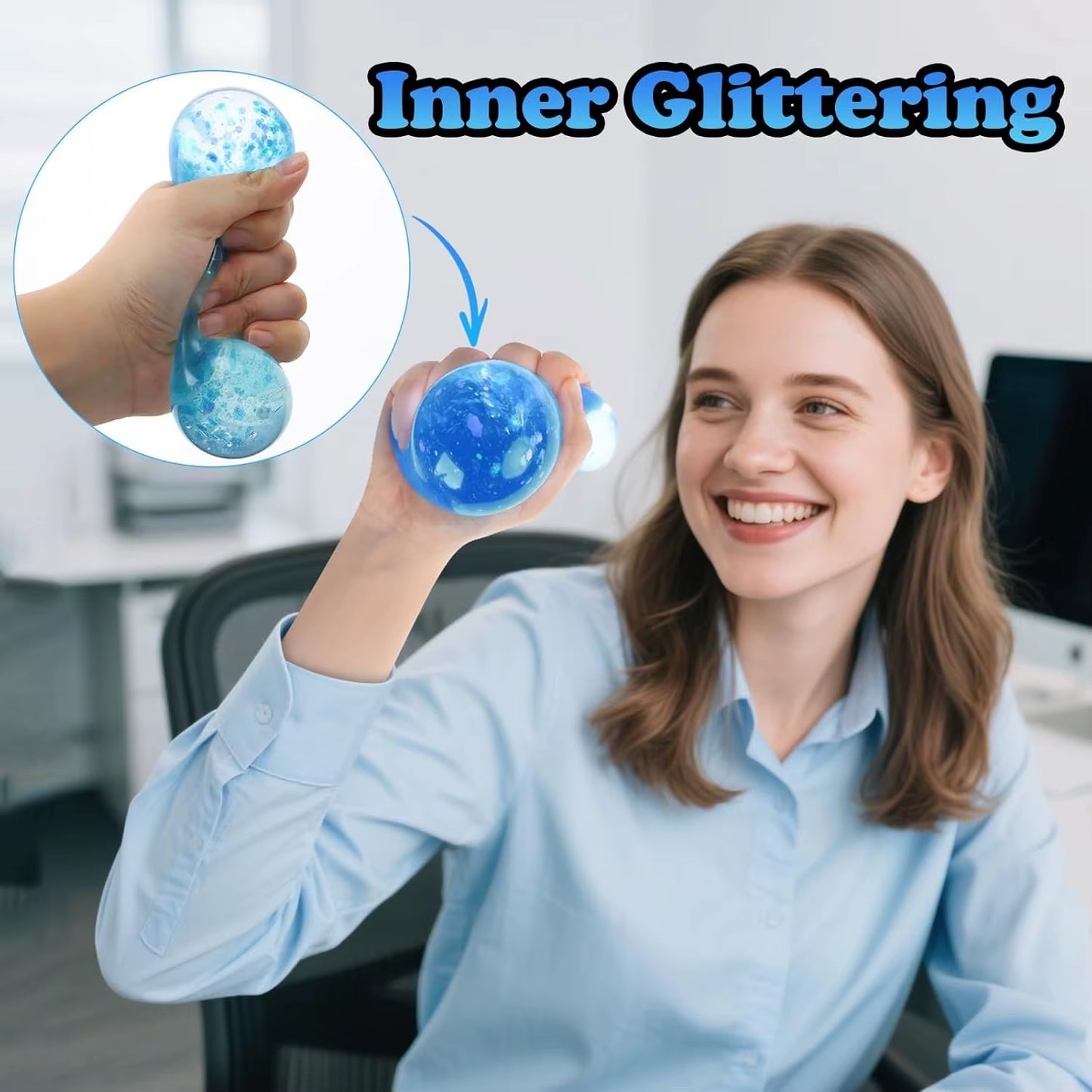 Ice Squishy Drop Malt Sugar Balls Fidget Toys Stress Cube Anxiety Stress Relief Soft Sensory Calming Toys for Kids Adults