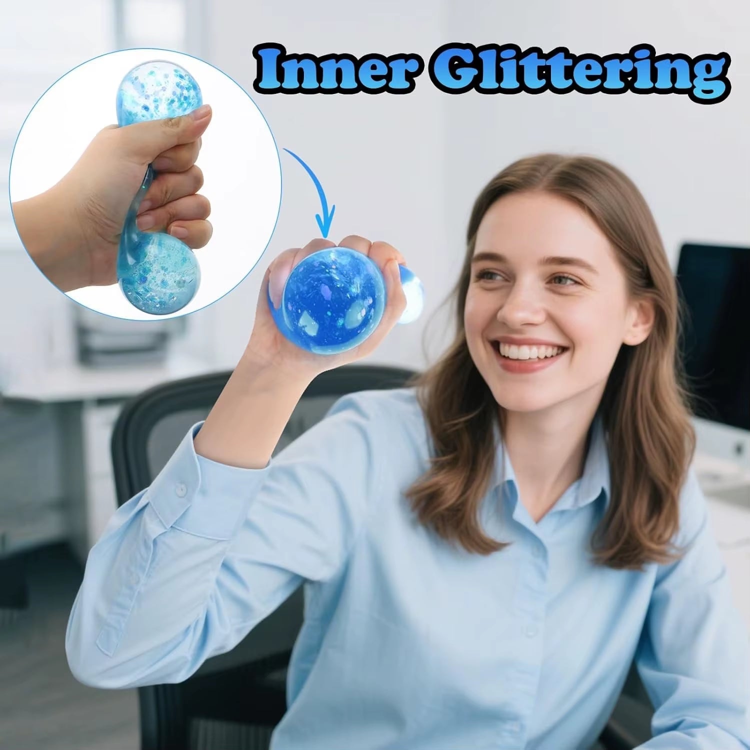 Ice Squishy Drop Malt Sugar Balls Fidget Toys Stress Cube Anxiety Stress Relief Soft Sensory Calming Toys for Kids Adults