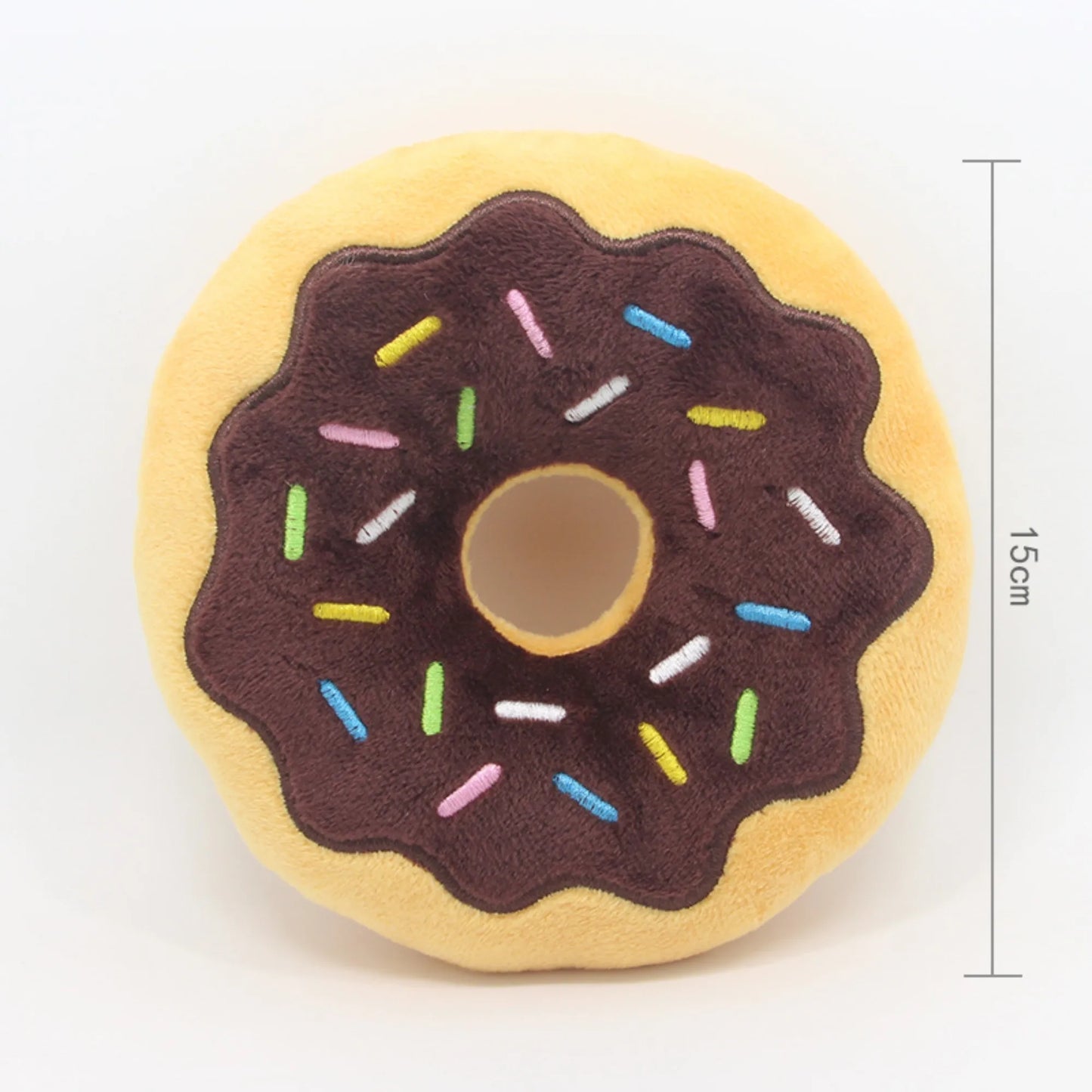 Dog Toys - Donut Plush Sound-making, Squeaky Sounding, Funny Interactive Bite-Resistant Chew Biting Teeth Grinding
