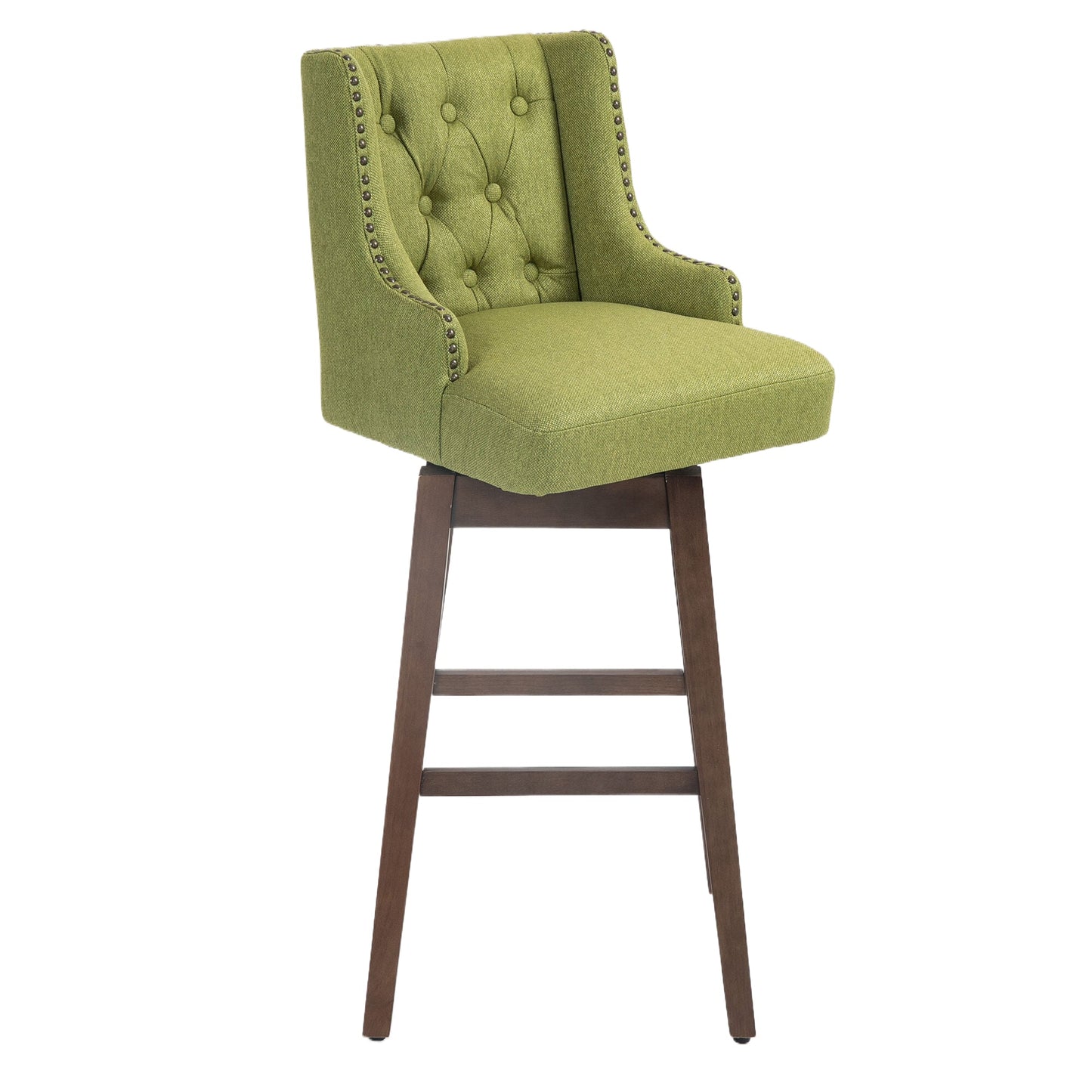 Bar Stools Set of 2- Counter Height Chairs with Footrest for Kitchen.