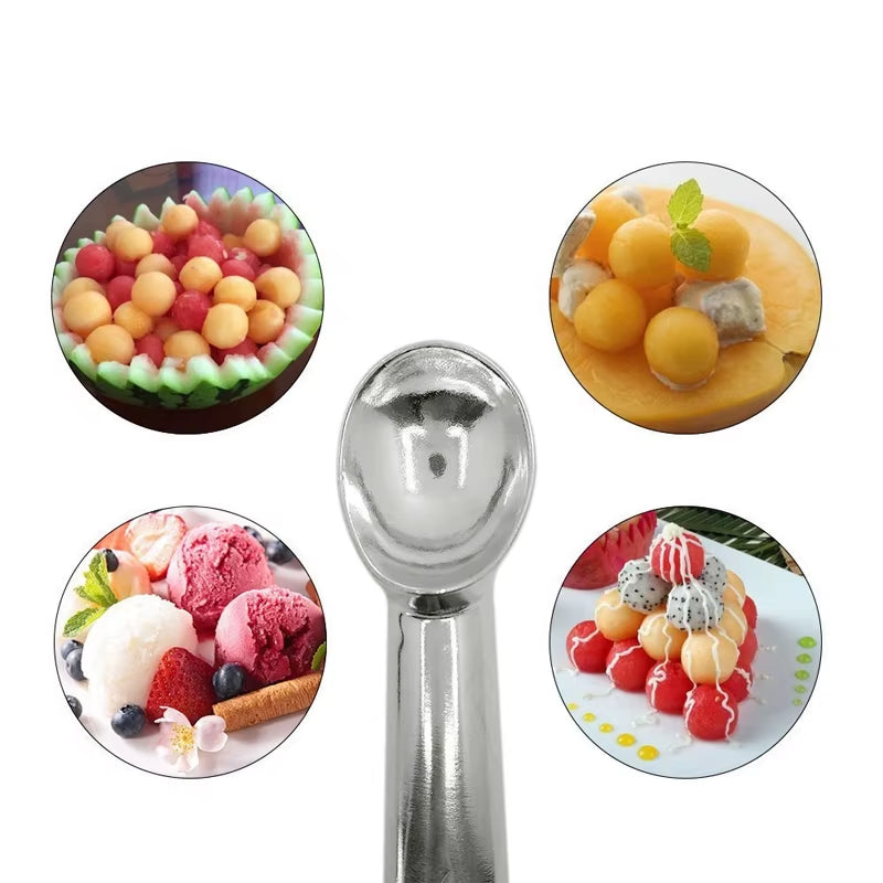 Nonstick Anti-Freeze Ice Cream Scoop Aluminum Ice Cream Spoon Melon Ball Cookie Dough Scoop Ice Cream Tools KC0080