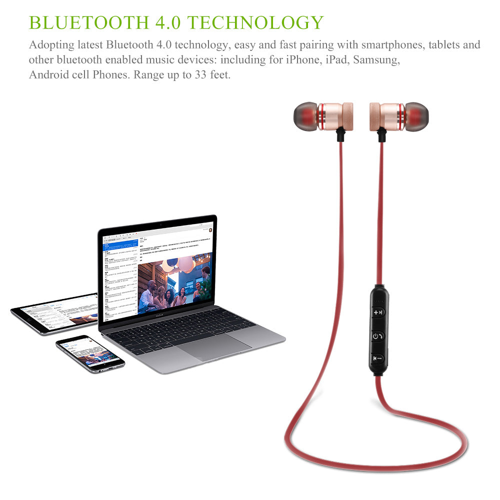 Wireless Bluetooth 4.0 Headset-Sports Earphones