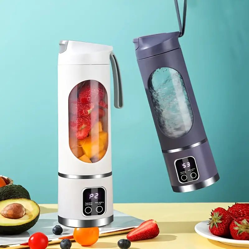 Portable Usb Rechargeable Juice Mixer-Blender With Led Display
