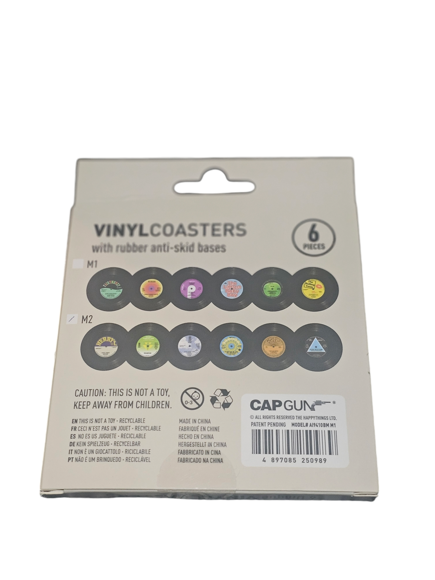 Retro Vinyl Record Drink or Bar Top Coasters - 6pcs