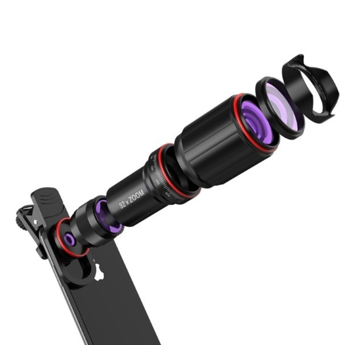 Ultra Crystal HD 32x Zoom Telescope For Mobile Phone-Camera Lens Set