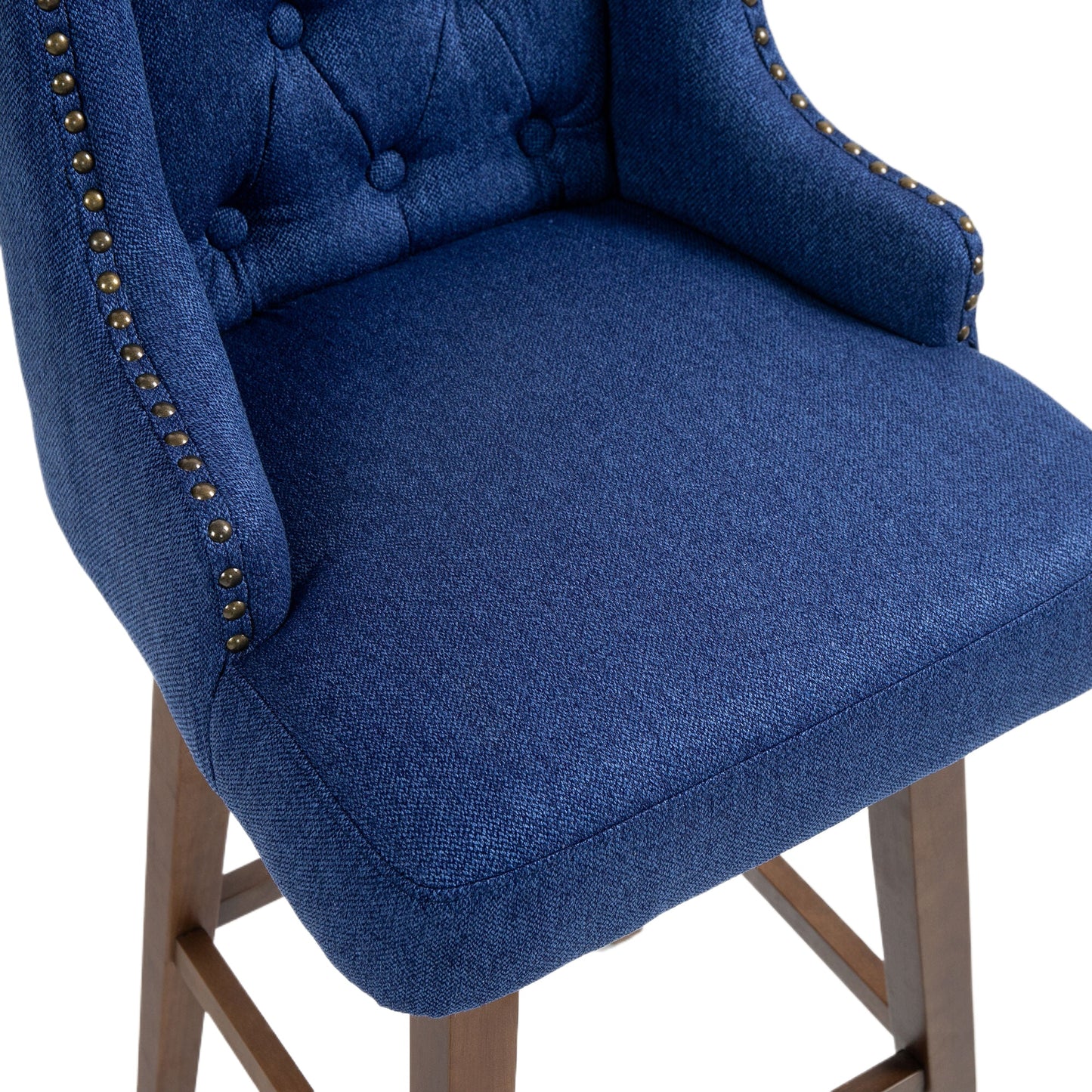 Bar Stools Set of 2 - Counter Height Chairs with Footrest for Kitchen.