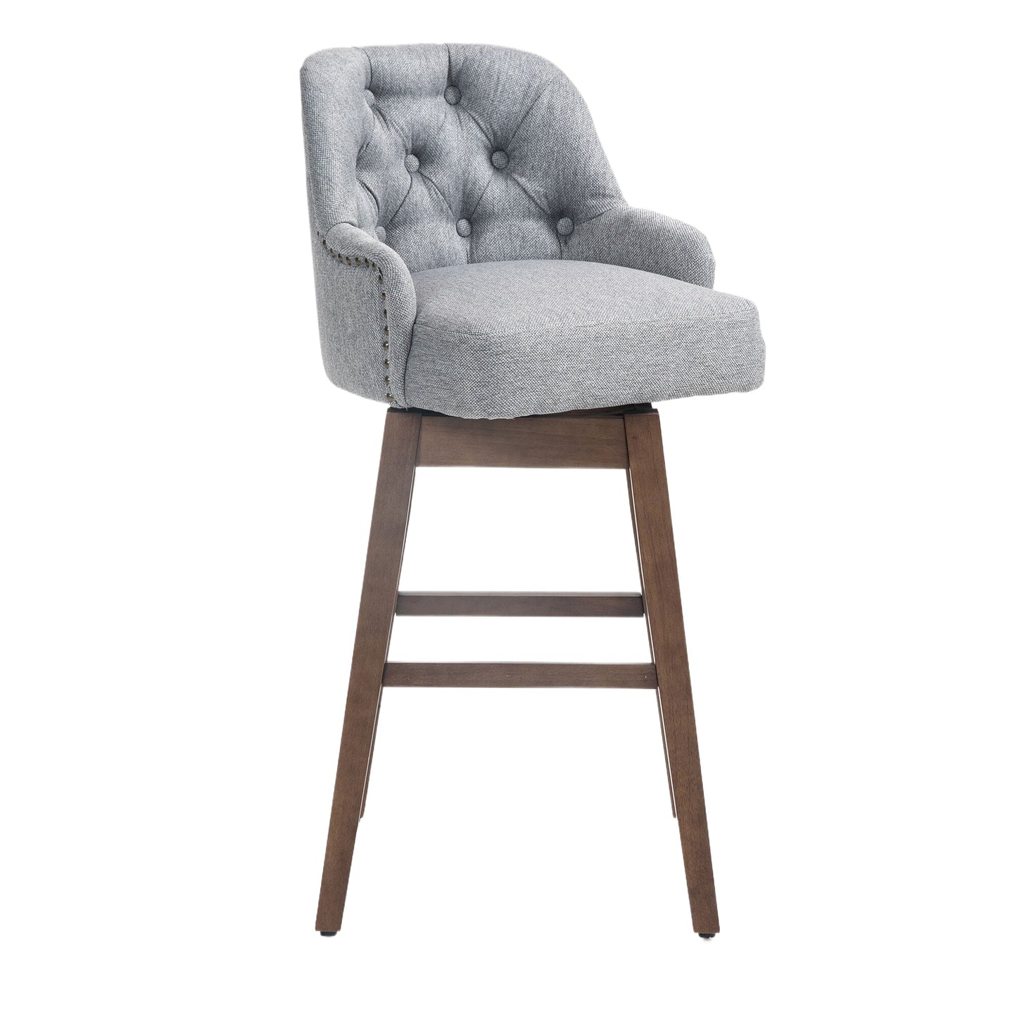 Bar Stools Set of 2 - Counter Height Chairs with Footrest for Kitchen