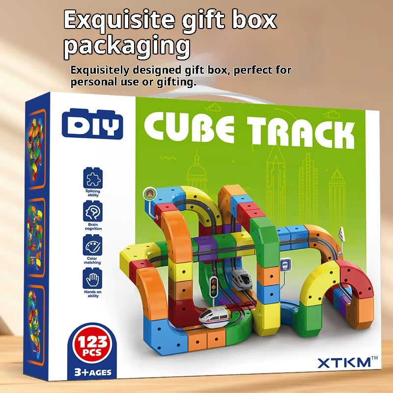 Anti-Gravity Electric Track Set | Snap-Together DIY Railway Building Toy | STEM Educational Gift for Kids