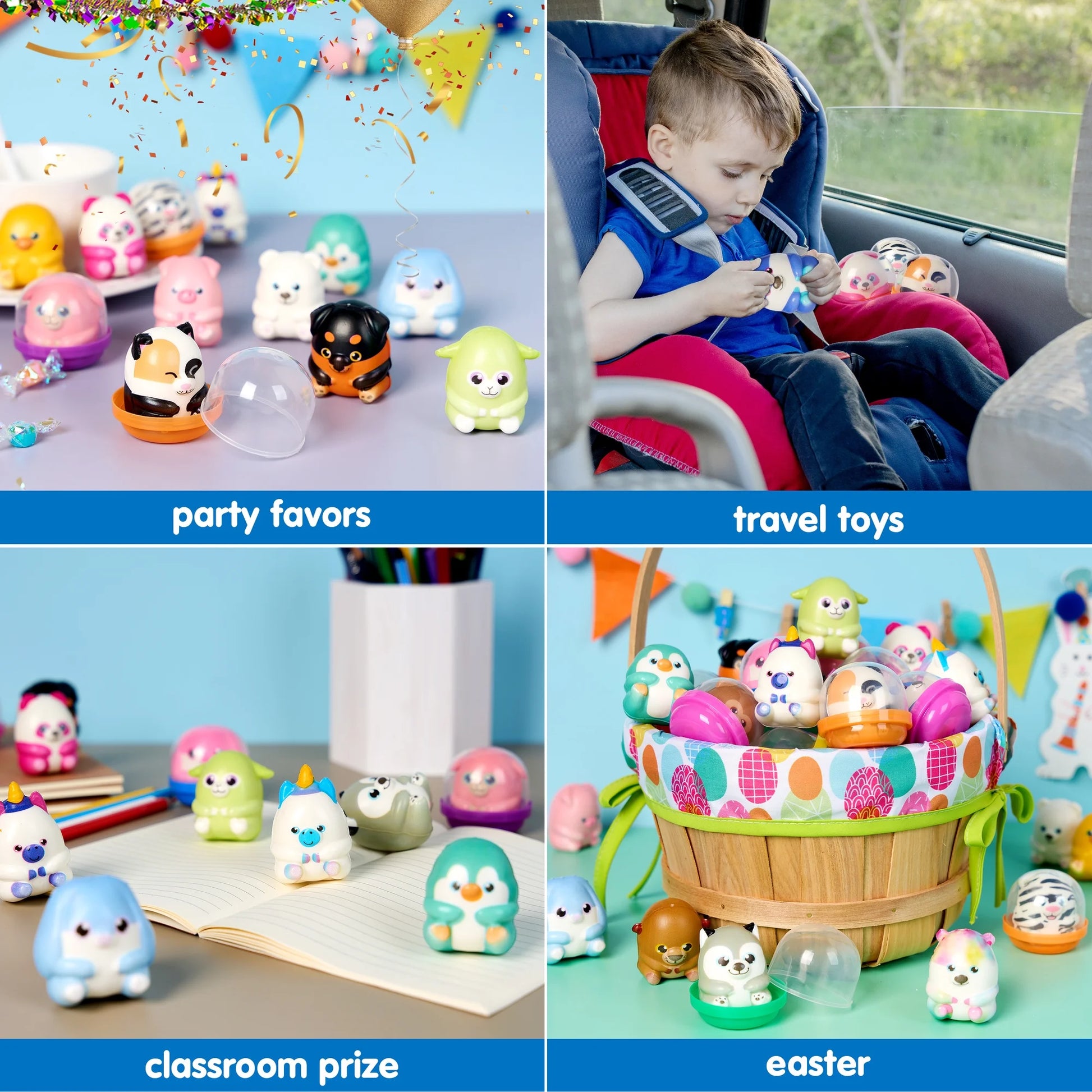 20 Pcs Squishy Toys Party Favors for Kids & Adults 2" Mini Animals Squishies Fidget Toys for Classroom Prizes Birthday Gift Pinata Fillers