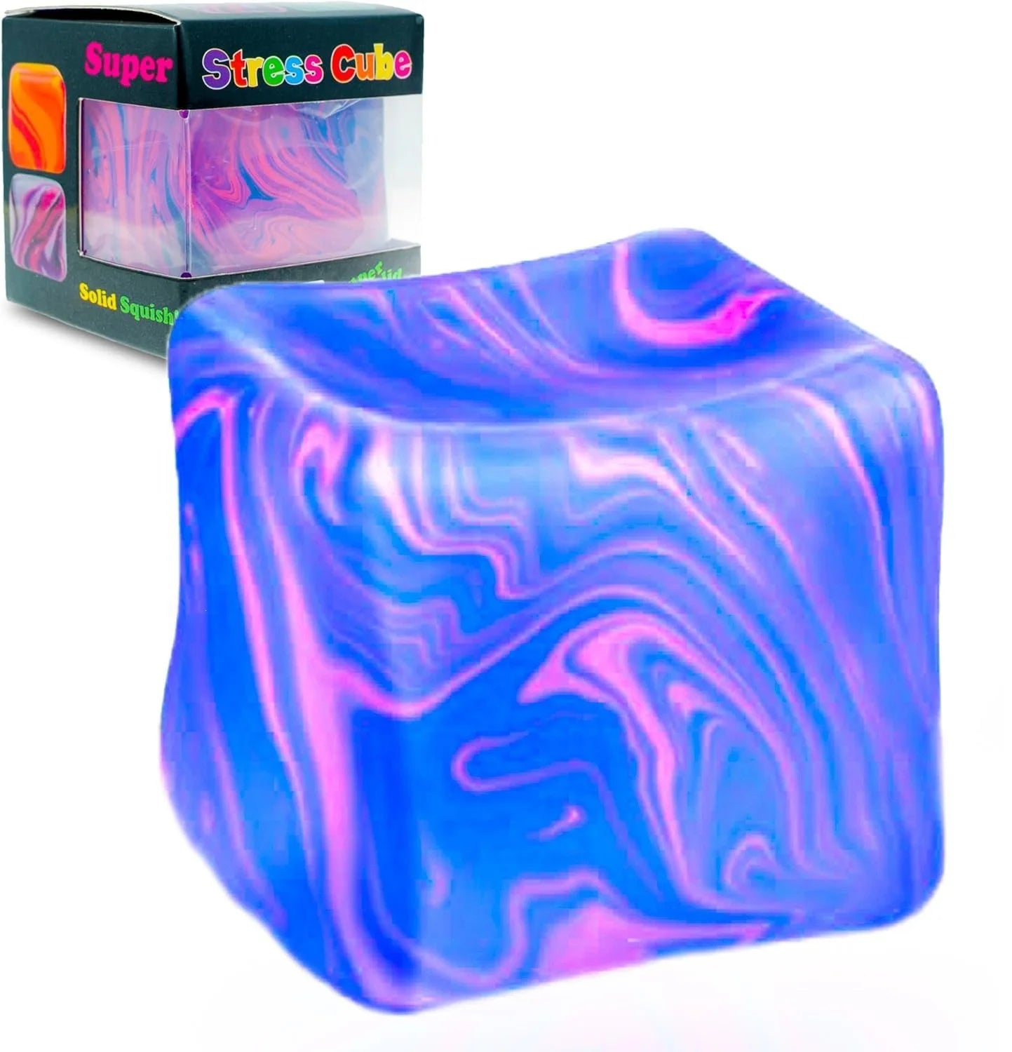 2026 Needoh Nice Cube Sensory Squeeze Toy with Super Solid Squish Stress Relief Anxiety Sensory Tool - 2.17" Cube New