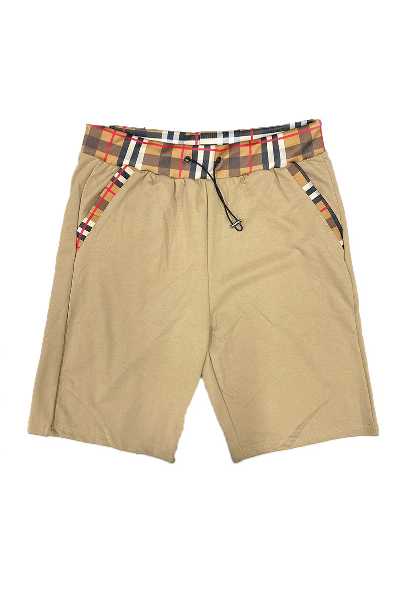 Checkered Men's Detail Shorts EMS4102