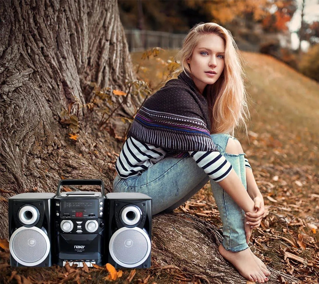 Naxa Portable CD Player with AM FM Stereo Radio Cassette Player and